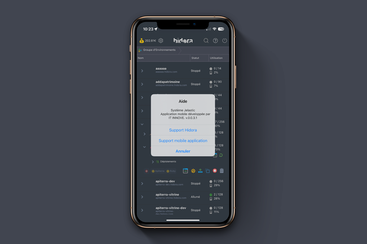 Hidora - Informations